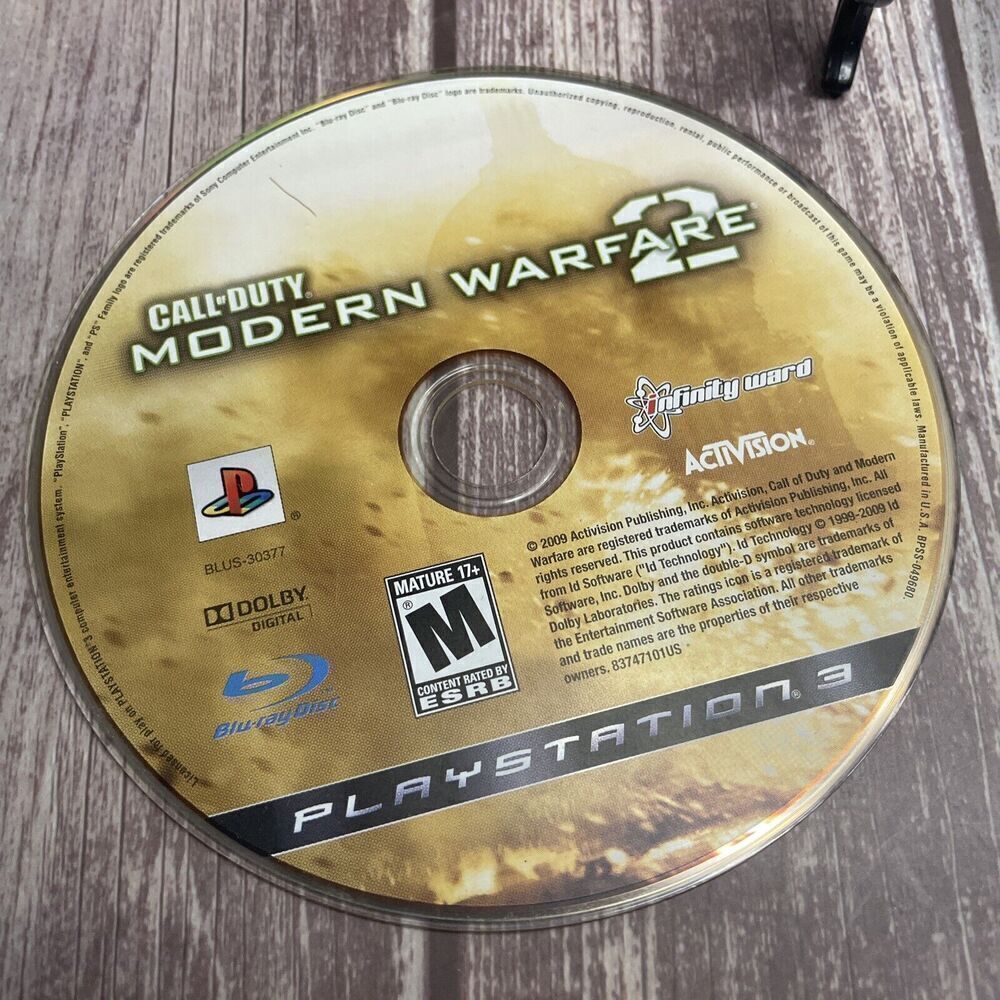 Call of Duty Modern Warfare 2 Sony PlayStation 3 PS3 2009 BLUS-30377 Disc Only